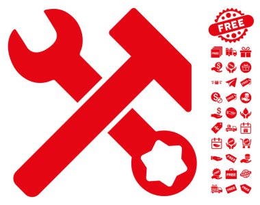 Çekiç ve ücretsiz Bonus ile Wrench kutsal kişilerin resmi