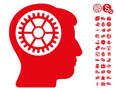 Ücretsiz Bonus kafa dişli simgesiyle