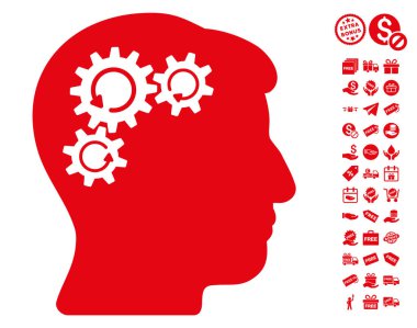 Zihin dişli döndürme simgesi ücretsiz bonus