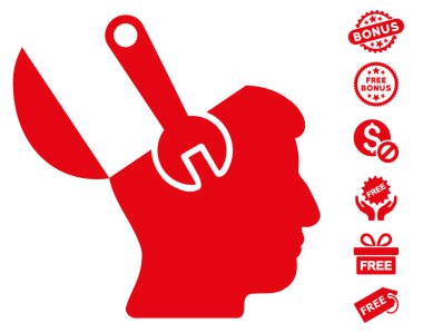 Zihin anahtar cerrahi simgesine ücretsiz bonus