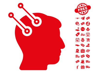 Sinirsel arayüz konektörleri simgesi ücretsiz bonus