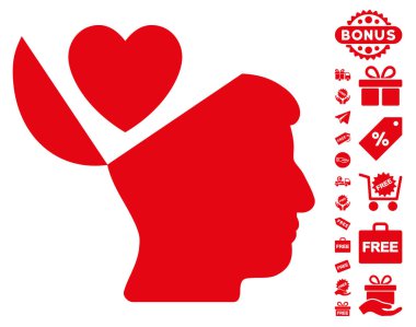 Açık fikirli aşk kalp simgesi ücretsiz bonus