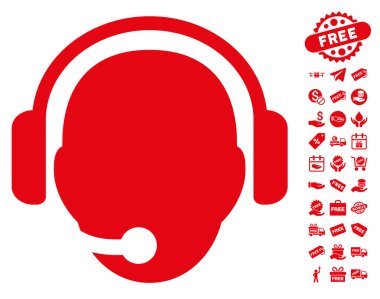 Ücretsiz Bonus ile operatör kafa simgesi