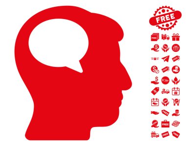 Ücretsiz Bonus simgesiyle düşünme kişi