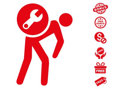 Ücretsiz Bonus ile servis kurye simgesi