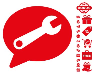 Hizmet ileti simgesi ücretsiz bonus