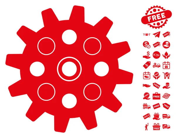 Ücretsiz Bonus ile gearwheel simgesi