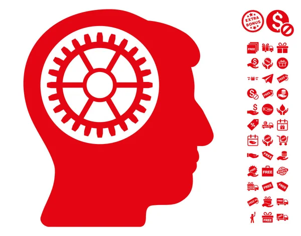 Ücretsiz Bonus kafa dişli simgesiyle