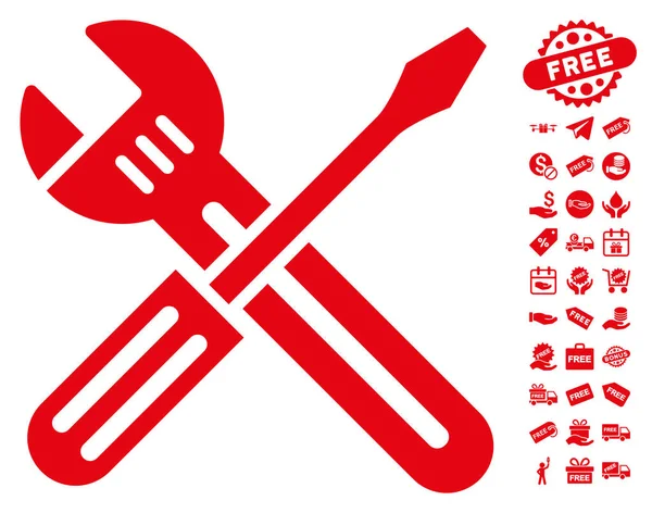 Somun anahtarı ve tornavida simgesi ücretsiz bonus