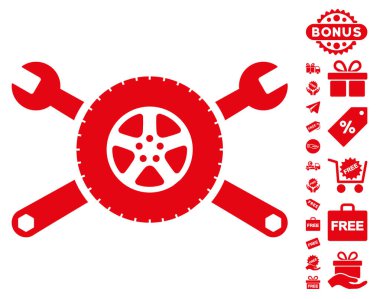 Lastik Servisi anahtarı simgesini ücretsiz bonus