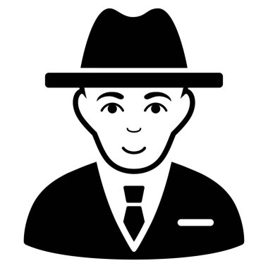 Ajan düz vektör simgesi