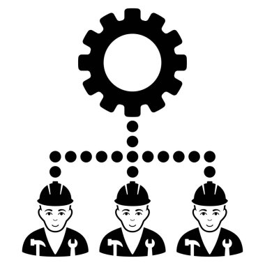 Servis personeli düz vektör simgesi