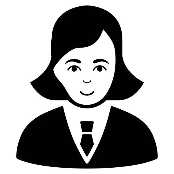 Business Lady platt vektor Icon — Stock vektor