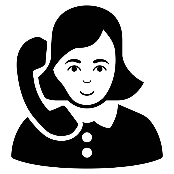 Receptionist Flat Vector Icon — Stock Vector