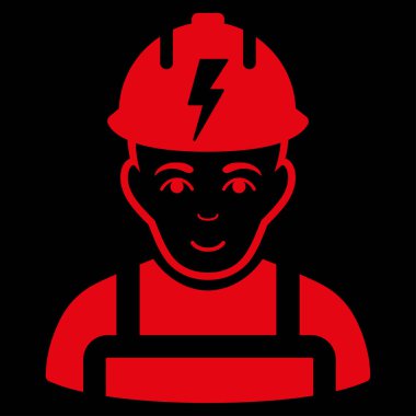 Elektrikçi düz vektör simgesi