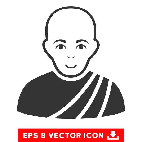 Monge budista EPS Vector Ícone — Vetor de Stock