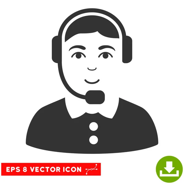 Operador de Call Center EPS Vector Icon — Vetor de Stock