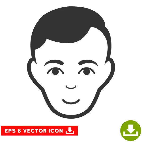 Icône vectorielle EPS visage d'homme — Image vectorielle