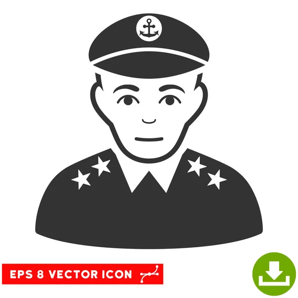 Militar Capitão EPS Vector Ícone — Vetor de Stock