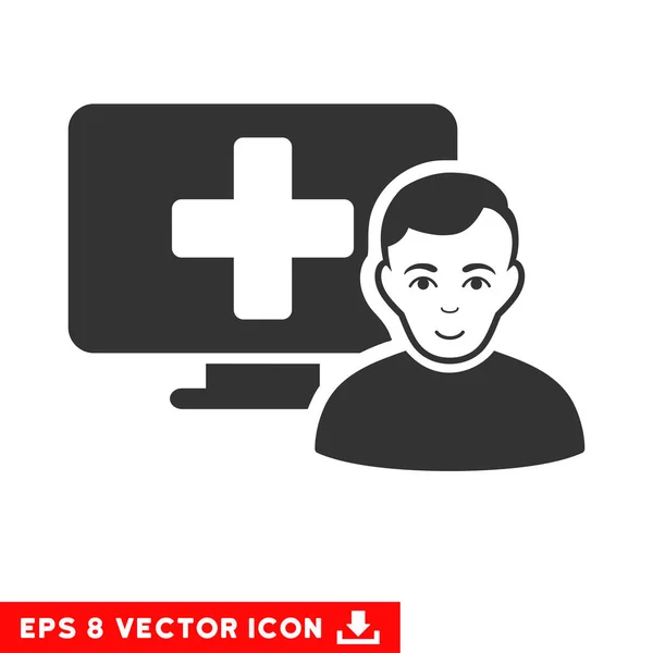 Medicina en línea EPS Vector Icono — Vector de stock