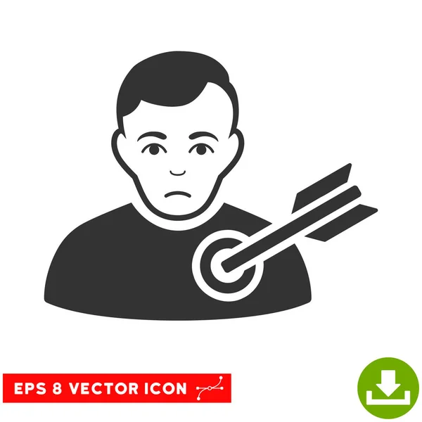 Icône vectorielle EPS de l'homme cible — Image vectorielle
