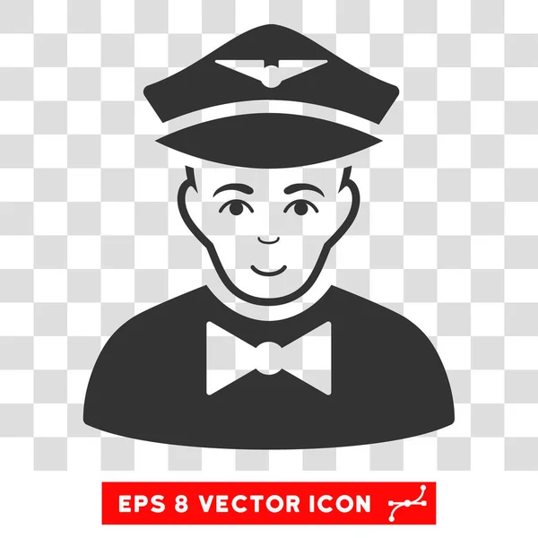 Icona EPS vettoriale Steward della compagnia aerea — Vettoriale Stock