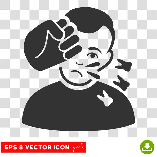 Hoofd Strike Vector EPS-pictogram — Stockvector