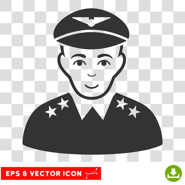 Militär Pilot Offizier Vektor eps Symbol — Stockvektor