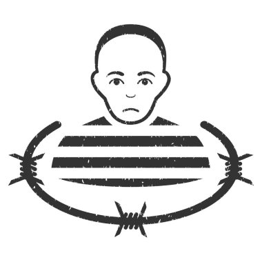 İzole mahkum grenli doku simgesi