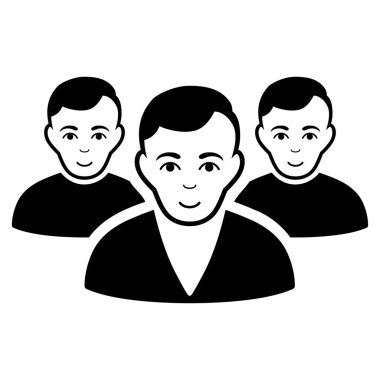 Kullanıcı grubu düz vektör simgesi