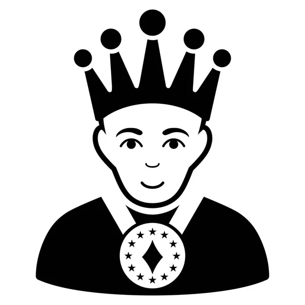 Král s plochou vektorové ikony — Stockový vektor