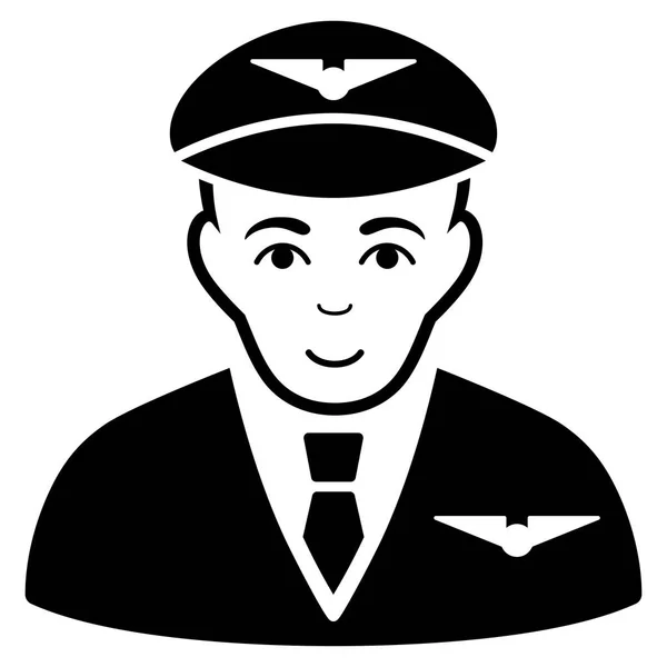 Pilot Flat Vector Icon — Stock Vector