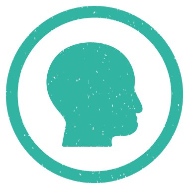 Kel kafası grenli simgesi yuvarlak