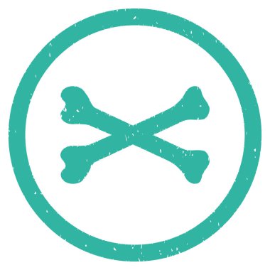 Kemikleri yuvarlak grenli simgesi çapraz