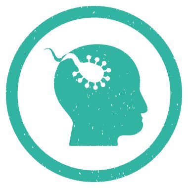 Beyin paraziti grenli simgesi yuvarlak