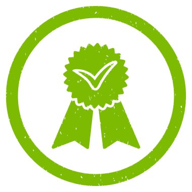 Onayı mühür grenli simgesi yuvarlak