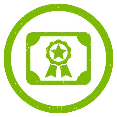 Ödülü Diploma grenli simgesi yuvarlak