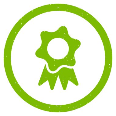 Ödülü mühür grenli simgesi yuvarlak