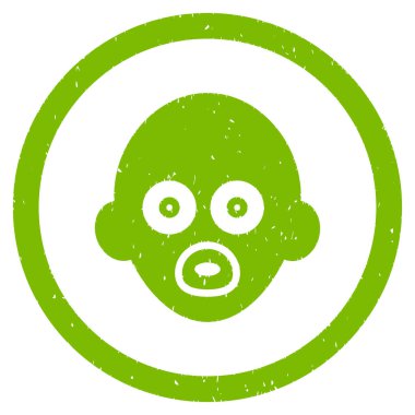 Bebek kafa grenli simgesi yuvarlak