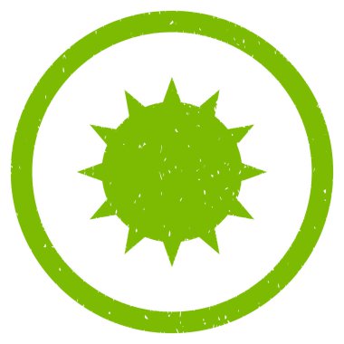 Bakteri grenli simgesi yuvarlak