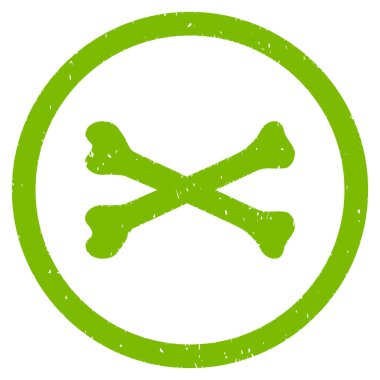 Kemikleri yuvarlak grenli simgesi çapraz