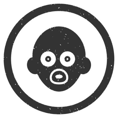 Bebek kafa grenli simgesi yuvarlak