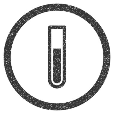 Kan testi tüp grenli simgesi yuvarlak