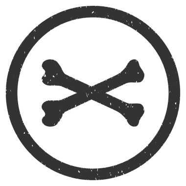 Kemikleri yuvarlak grenli simgesi çapraz