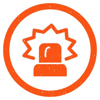 Alarm grenli simgesi yuvarlak