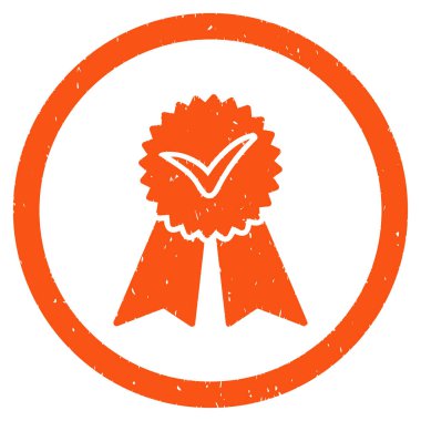 Onayı mühür grenli simgesi yuvarlak