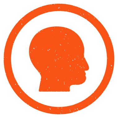 Kel kafası grenli simgesi yuvarlak