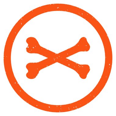 Kemikleri yuvarlak grenli simgesi çapraz