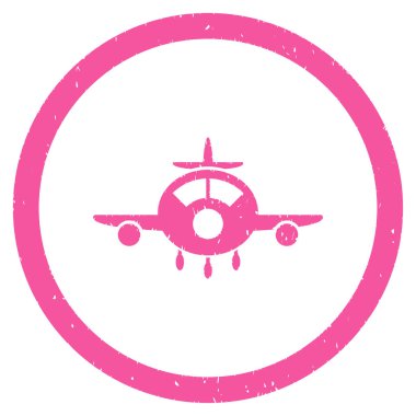 Uçak grenli simgesi yuvarlak