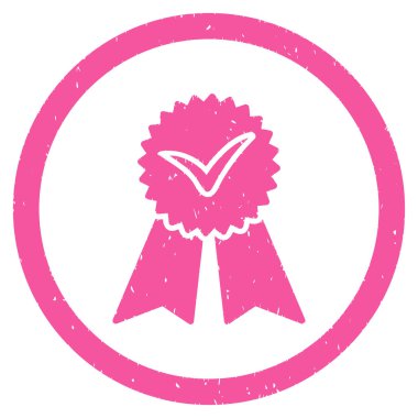 Onayı mühür grenli simgesi yuvarlak